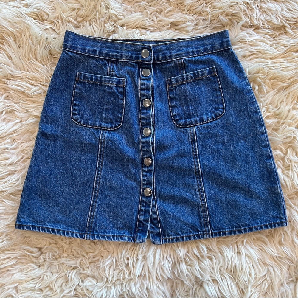 Urban Outfitters BDG Denim Snap Mini Skirt